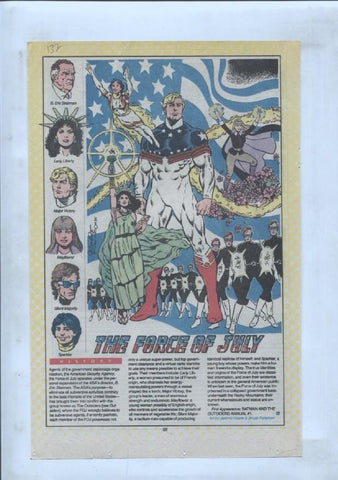 Ficha personaje DC Comics numero 137: The Force Of July y Forager