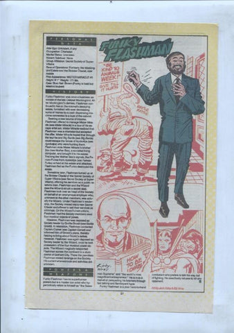 Ficha personaje DC Comics numero 134: Fury y Funky Flashman