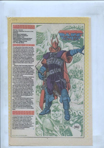 Ficha personaje DC Comics numero 124: Dark Destroyer y Dark Opal
