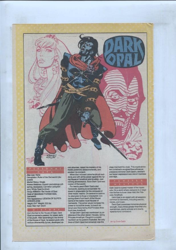 Ficha personaje DC Comics numero 124: Dark Destroyer y Dark Opal