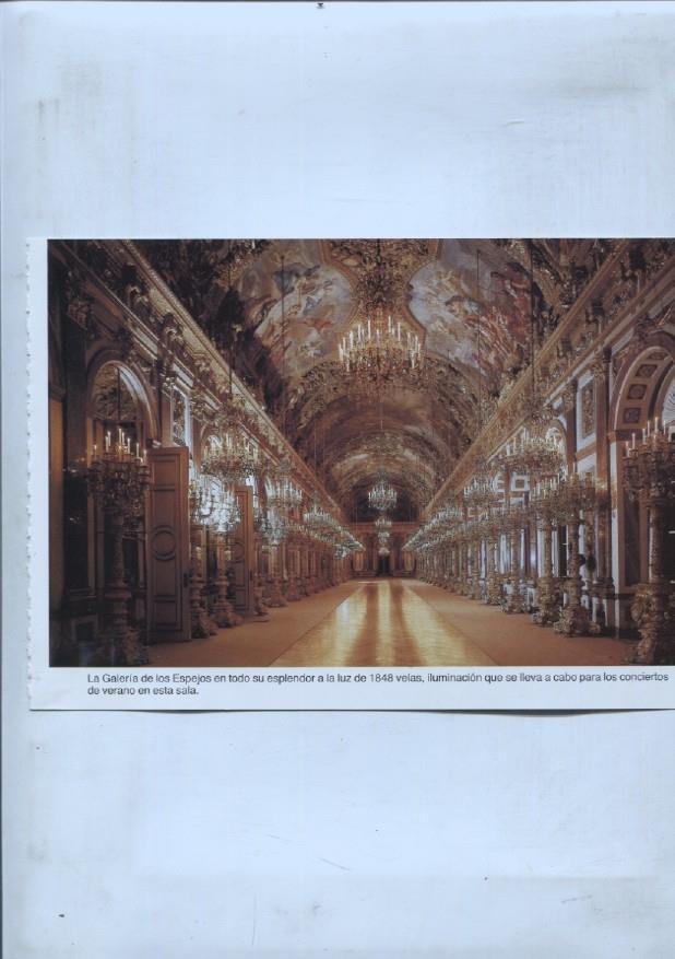 lamina souvenir del palacio Herrenchiemsee: Galeria de los espejos y Baño Oval