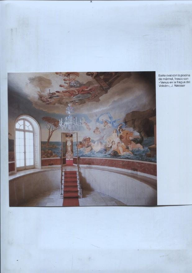 lamina souvenir del palacio Herrenchiemsee: Galeria de los espejos y Baño Oval