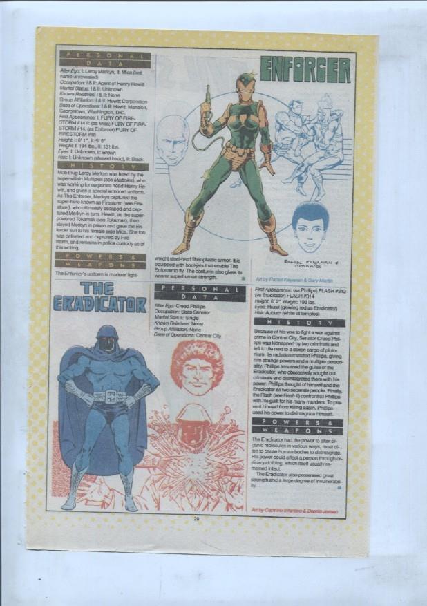 Ficha personaje DC Comics numero 147: Evil Star + Enforger + The Eradicator
