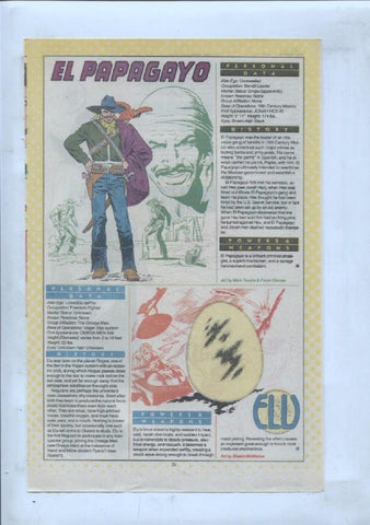 Ficha personaje DC Comics numero 149: Emerald Empress + El papagayo + Elv