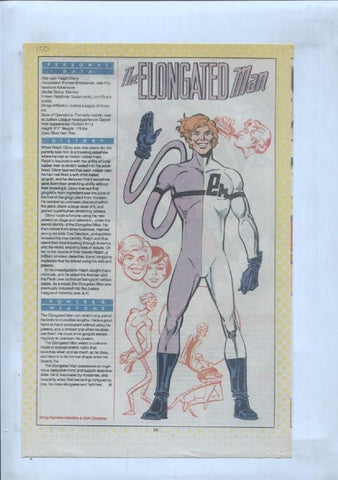 Ficha personaje DC Comics numero 150: The Elongated Man + Element Lad 