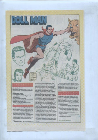 Ficha personaje DC Comics numero 155: Dolphin + Doll Man