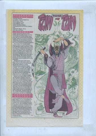 Ficha personaje DC Comics numero 156: Doctor Tzin-Tzin + Dr. Thirteen