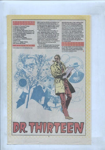 Ficha personaje DC Comics numero 156: Doctor Tzin-Tzin + Dr. Thirteen