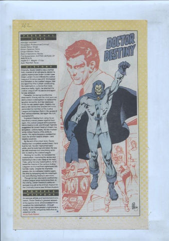 Ficha personaje DC Comics numero 162: Doctor Destiny + Doctor Cyber