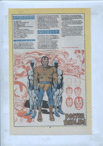 Ficha personaje DC Comics numero 163: Doctor Bedlam + Doctor Alchemy