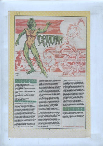 Ficha personaje DC Comics numero 165: Demonia + The Demon