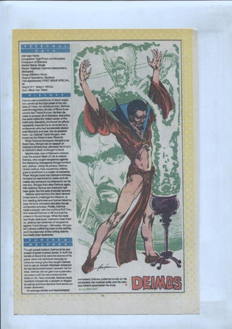 Ficha personaje DC Comics numero 166: Demolition Team + Deimos