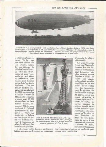 LAMINA 25690: El dirigible R-34 y torre para dirigibles