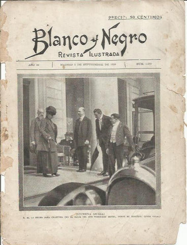 LAMINA 25704: Portada de la revista Blanco y Negro de 5 de septiembre de 1920