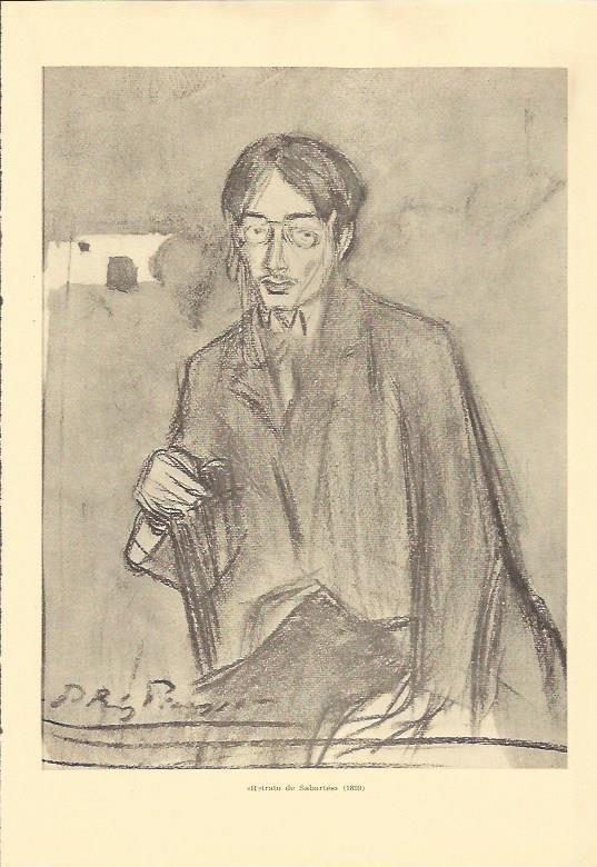 LAMINA 25625: Retrato de Sabartes, por Picasso