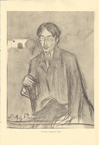 LAMINA 25625: Retrato de Sabartes, por Picasso