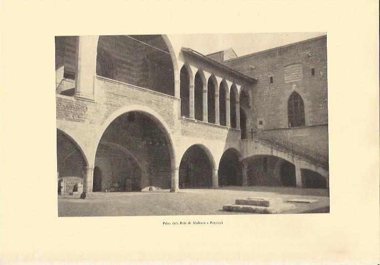 LAMINA 25649: Patio de los Reyes de Mallorca en Perpiñan