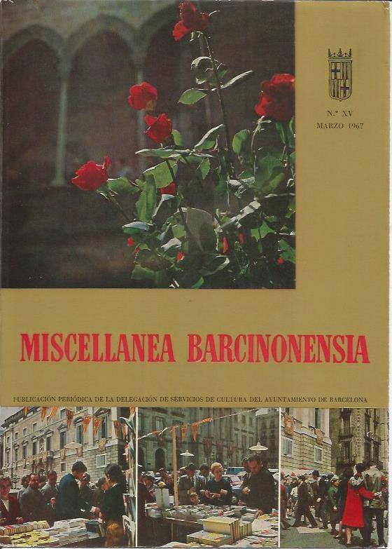 LAMINA 25644: Portada de la revista Miscellanea Barcinonensia,  numero XV