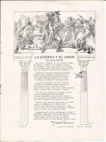 LAMINA 25813: La guerra y el amor, por Rafael Torrome y dibujo de Huertas