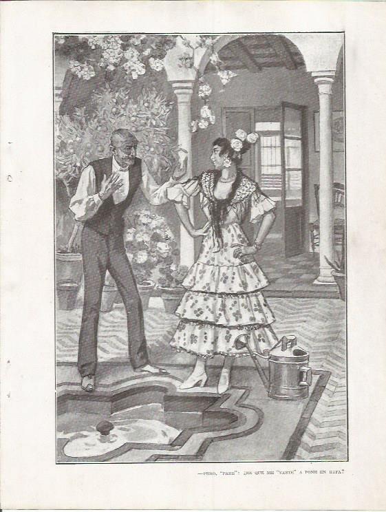 LAMINA 25838: Ilustracion para relato Por un clavel