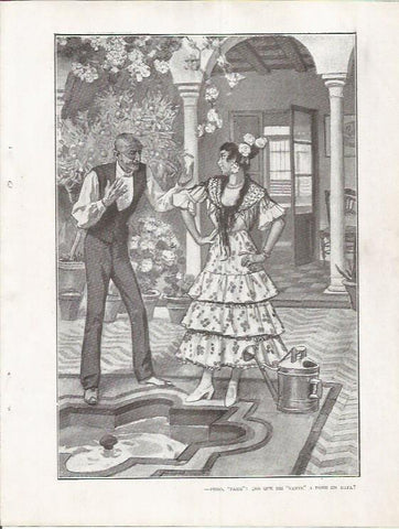LAMINA 25838: Ilustracion para relato Por un clavel