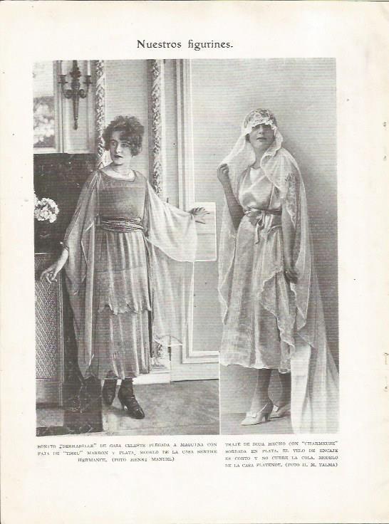 LAMINA 25733: Vestidos de la Casa Berthe Hermance y Casa Flavenot