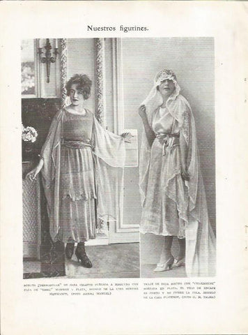 LAMINA 25733: Vestidos de la Casa Berthe Hermance y Casa Flavenot