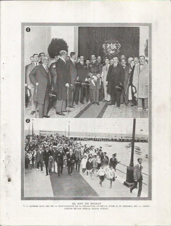 LAMINA 25782: El rey Alfonso XIII en Bilbao