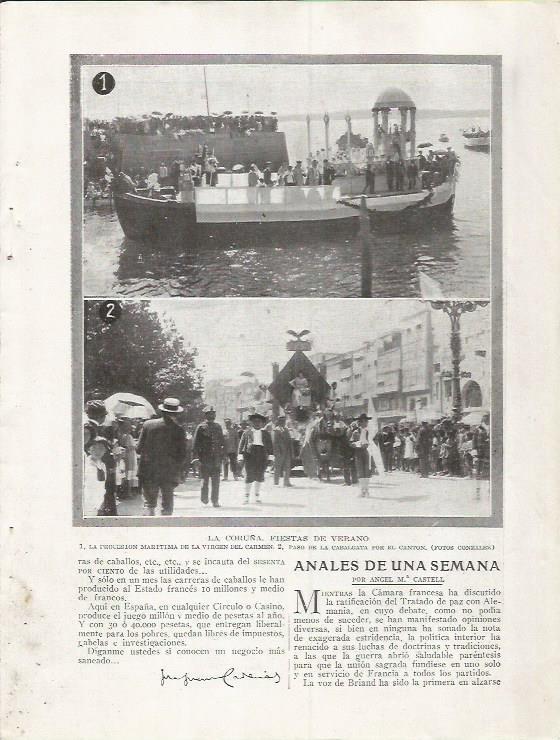 LAMINA 25781: Fiestas de Verano en La Coruña