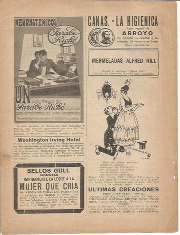 LAMINA 25772: Publicidad de Sellos Gull y Hotel Washington Irving de Granada