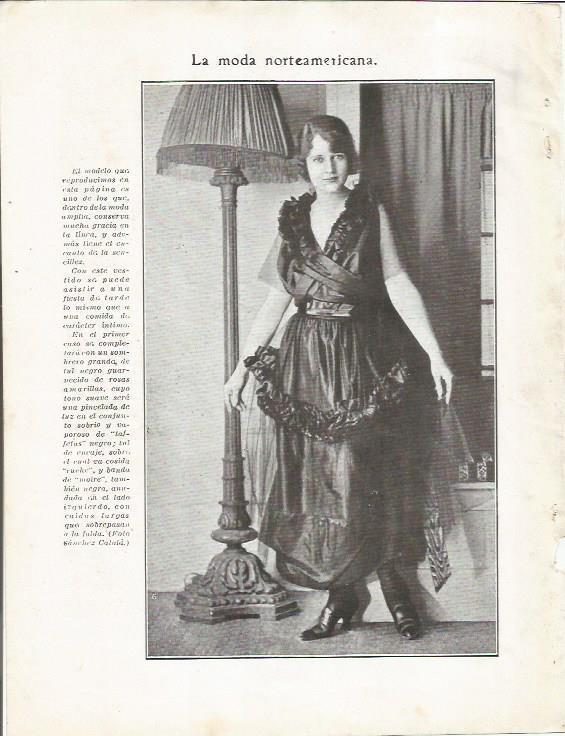 LAMINA 25766: Vestido a la moda de Estados Unidos
