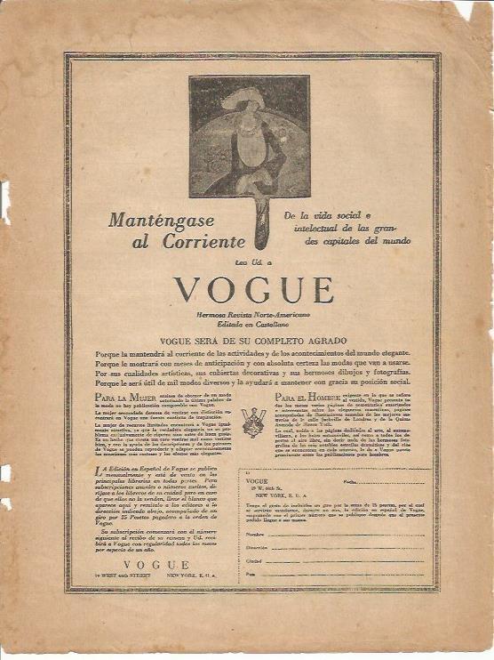 LAMINA 25759: Publicidad de Vogue