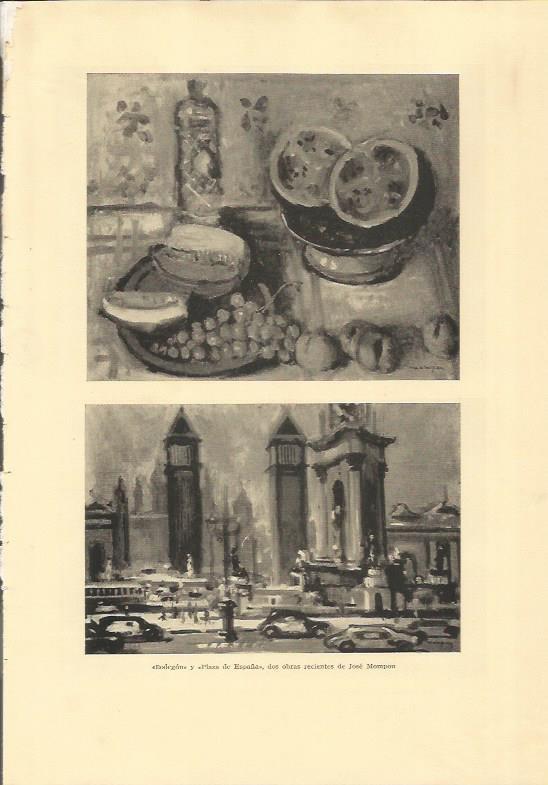 LAMINA 25592: Bodegon y Plaza de España, por Jose Monpou