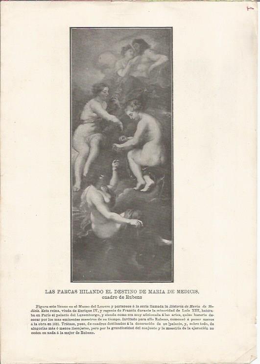 LAMINA 25429: Las parcas hilando el destino de Maria de Medicis, por Rubens