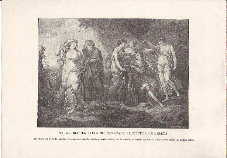 LAMINA 25457: Teuxis eligiendo sus modelos para la pintura de Helena, anonimo