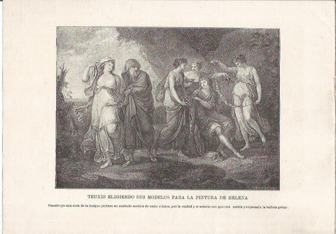 LAMINA 25457: Teuxis eligiendo sus modelos para la pintura de Helena, anonimo