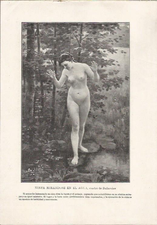 LAMINA 25456: Ninfa mirandose en el agua,por Ballaroine
