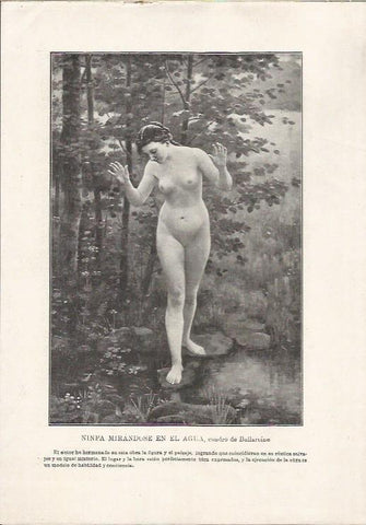 LAMINA 25456: Ninfa mirandose en el agua,por Ballaroine