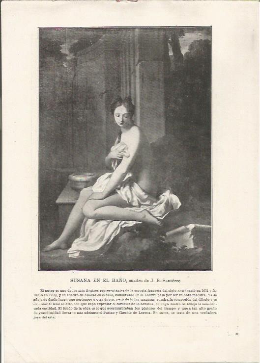 LAMINA 25452: Susana en el baño, por J. B. Santerre