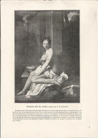 LAMINA 25452: Susana en el baño, por J. B. Santerre