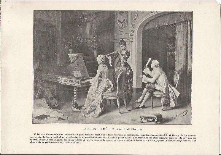 LAMINA 25448: Leccion de musica, por Pio Ricci