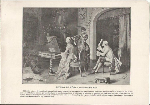 LAMINA 25448: Leccion de musica, por Pio Ricci