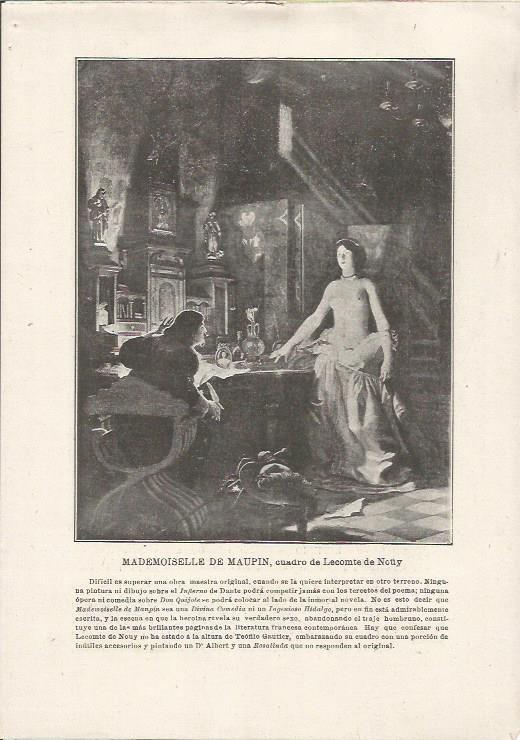 LAMINA 25446: Mademoiselle de Maupin, por Lecomnte de Nouy