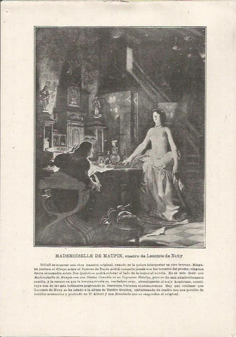 LAMINA 25446: Mademoiselle de Maupin, por Lecomnte de Nouy