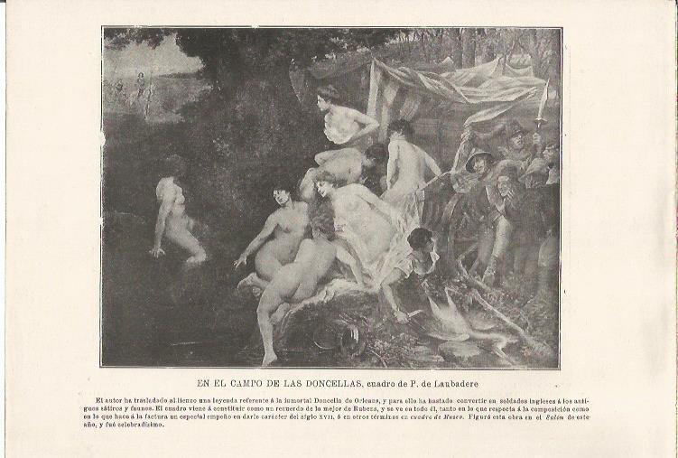 LAMINA 25433: En el campo de las doncellas, por P. de Laubadere