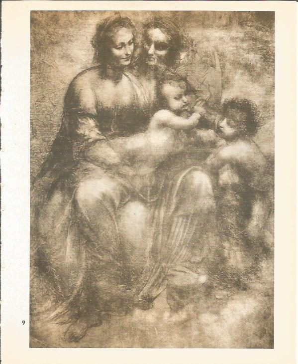 LAMINA 25395: La Virgen, santa Anar con el Niño y San Juan, por Leonardo da Vinci