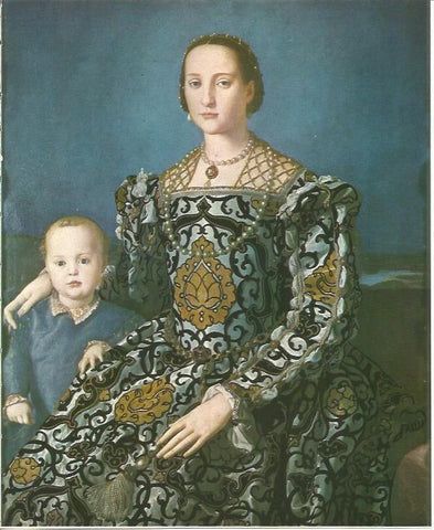 LAMINA 25378: Retrato de Leonor de Toledo con su hijo Juan, por Bronzino