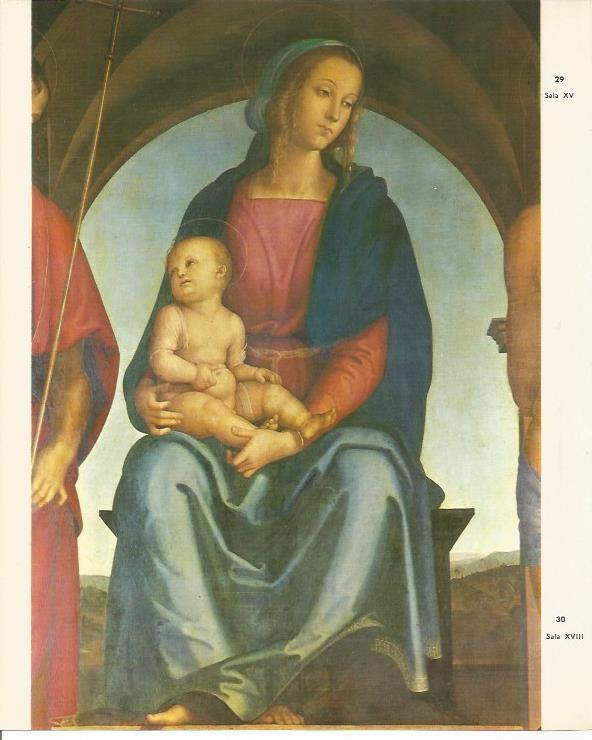 LAMINA 25377: Virgen con el Niñom por Perugino