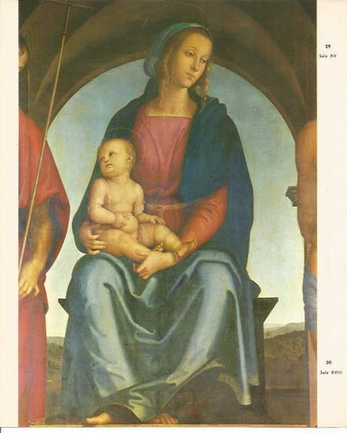 LAMINA 25377: Virgen con el Niñom por Perugino