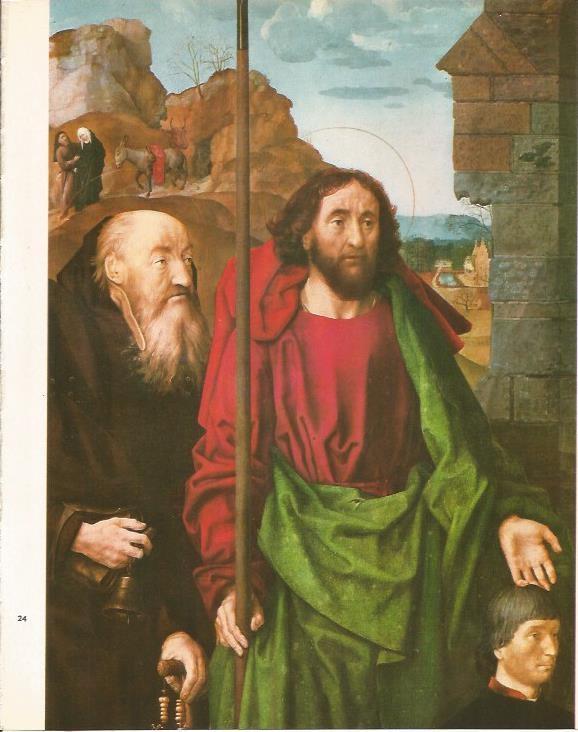LAMINA 25375: San Antonio y Santo Tomas del Triptico Portinari de Van der Goes